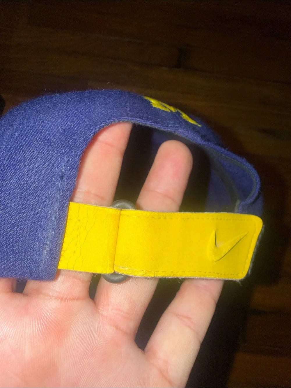 Nike Navy and Yellow Michigan Baseball Cap